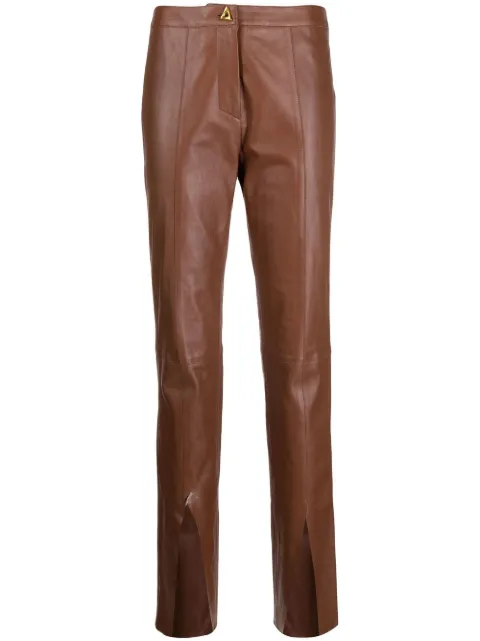 AERON Elm lambskin trousers Brown AW23RSPA216429216