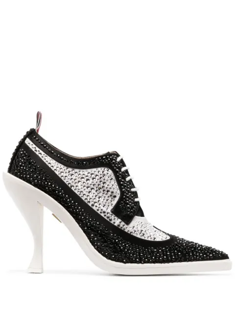 Thom Browne crystal-embellished 105mm derby shoes Black FFH260AE0553