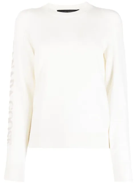 Canada Goose fine-knit crew-neck jumper White 7024L