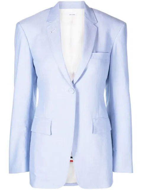 Thom Browne single-breasted cotton blazer Blue FBC862A02188