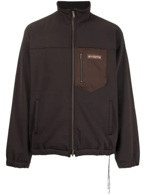 Mastermind World colour-block bomber jacket Red MW22S09BL041BRWN