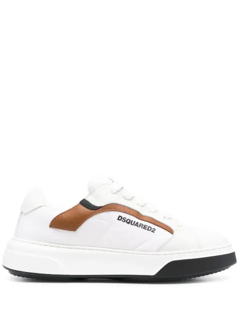 DSQUARED2 logo-print lace-up sneakers White SNM026435605786