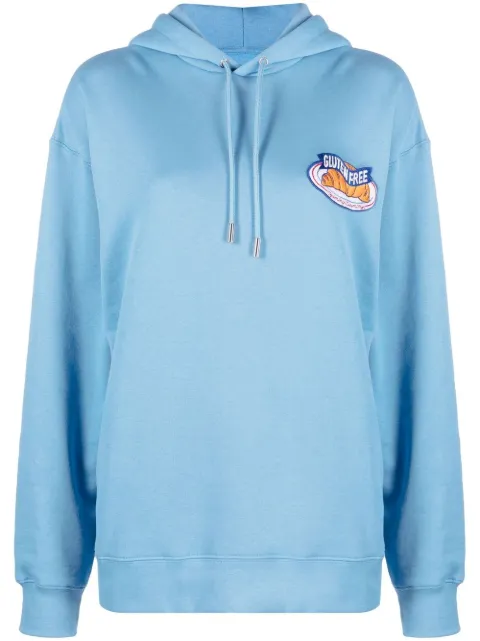 Opening Ceremony patch-detail cotton hoodie Blue YWBB007F22FLE0024016