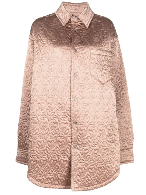 Maison Margiela quilted satin shirt Neutrals S51DL0402S60620