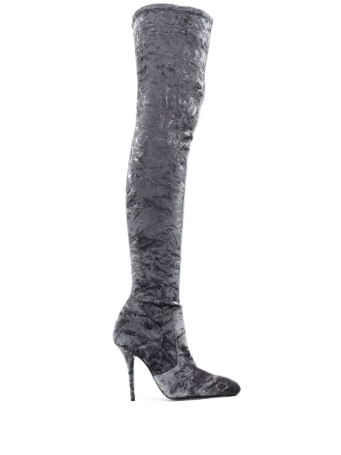Saint Laurent Talia 110mm boots Grey 711181AAAPV