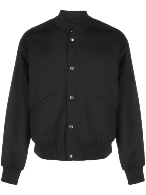 Jil Sander plain cotton bomber jacket Black J22BN0126J70001