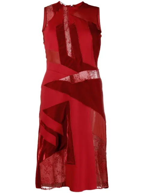 Stella McCartney patchwork sleeveless dress Red 6A00733AU358