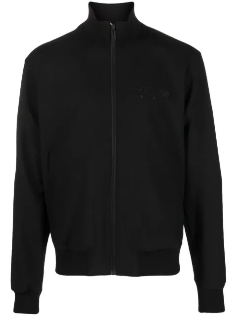 Off-White logo-print tracksuit top Black OMBD044F22FAB0011008