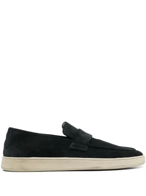 Officine Creative slip-on suede penny loafers Black OCUHERB001LIC531000