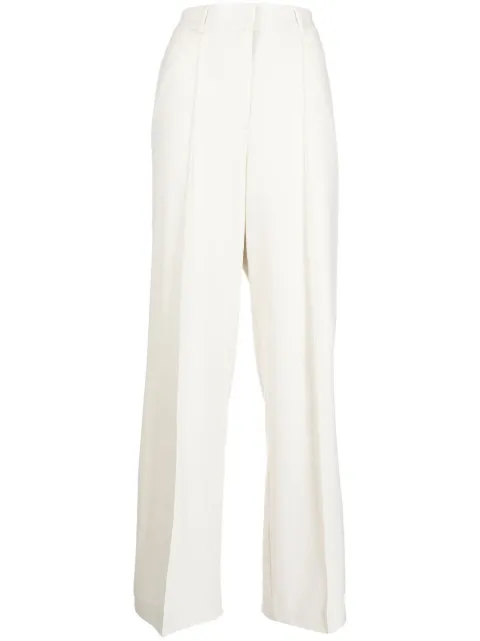 Goen.J twill straight-leg trousers White GNJ22AWPT06