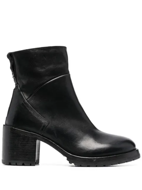 Moma 80mm heeled leather ankle boots Black 1CW351CU