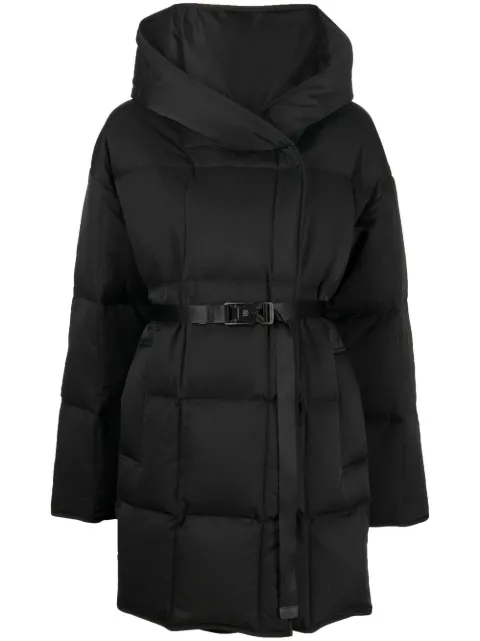 Goen.J hooded quilted-shell down coat Black GNJ22AWCT07