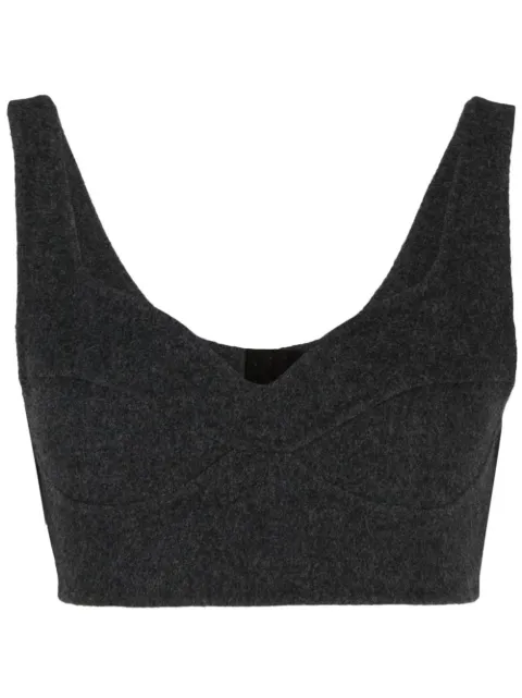 Goen.J cropped wool top Grey GNJ22AWT05