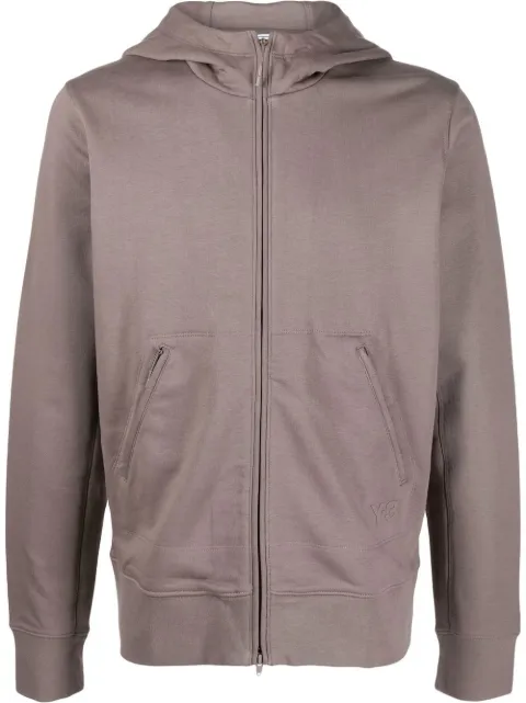Y-3 zip-up cotton hoodie Grey HT4470