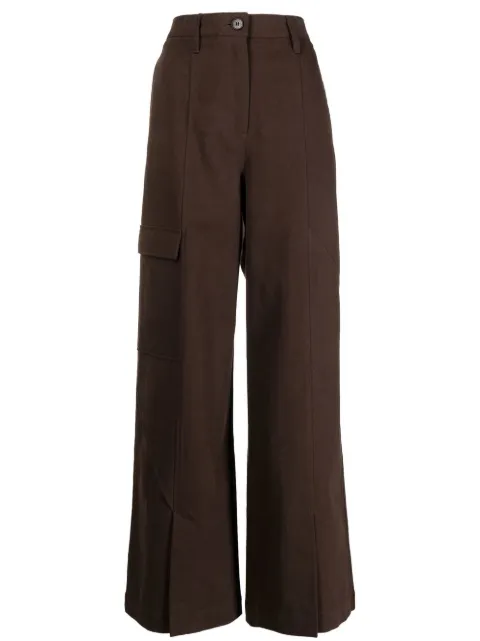 Goen.J wide-leg cargo trousers Brown GNJ22AWPT05