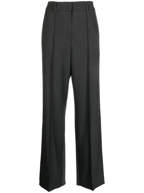 Goen.J twill straight-leg trousers Grey GNJ22AWPT06