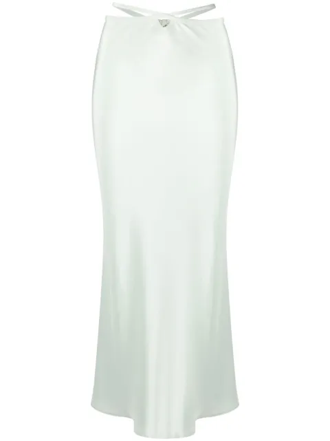 Christopher Esber Loophole cut-out midi skirt Green 22044039