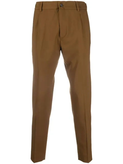 Dell'oglio high-waist cropped trousers Brown RICCARDOWBS