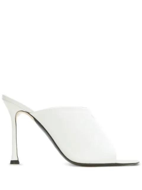 Nº21 logo-print leather sandals White 23ECPXNV15004