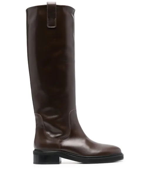 Aeyde knee-length leather boots Brown A11KBLAID45CH222953001