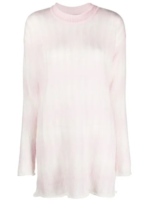Rus diamond-pattern long-length jumper Pink FF22007P