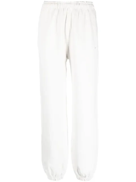 Nike Solo Swoosh embroidered track pants White CW5565FF