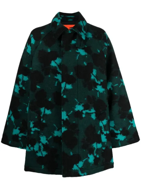 colville graphic-print concealed-front coat Green CVF22224TBG