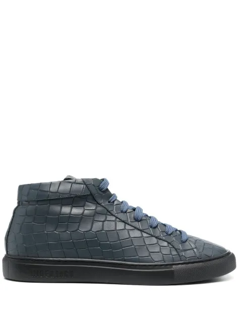 Hide&Jack croco-embossed high-top sneakers Blue IBKHBLUBLK