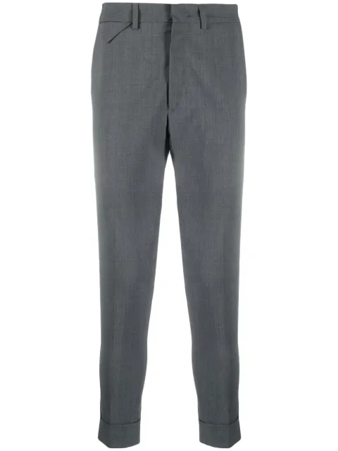 Low Brand melange-effect tailored trousers Grey L1PFW22236486