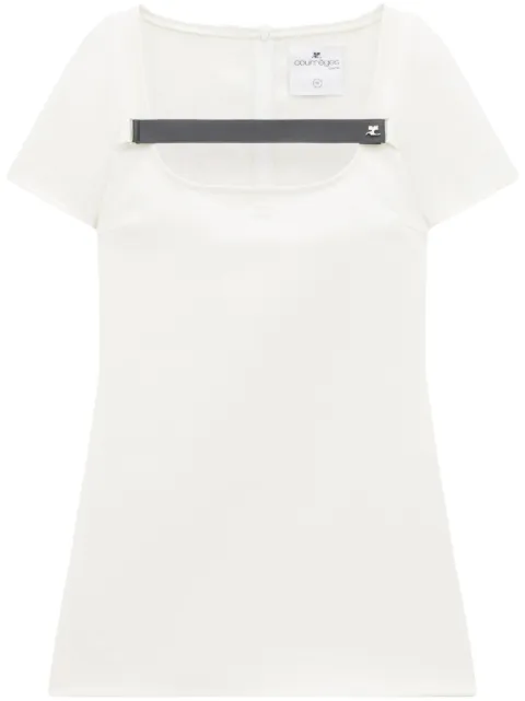 Courrèges short-sleeve dress White 123CRO188PL0007