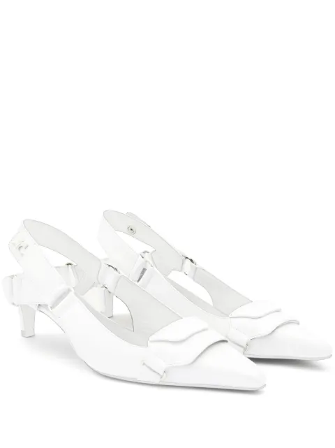 Courrèges Racer leather pumps White 123SCS075CR0017