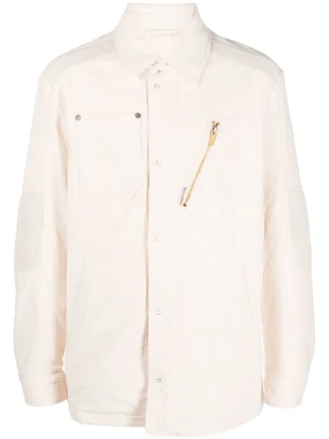 OBJECTS IV LIFE logo-patch shirt jacket Pink OBJ001204070422