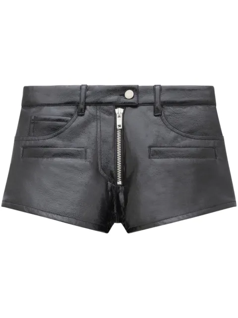 Courrèges grained-texture mini shorts Black 123CSH015VY0014