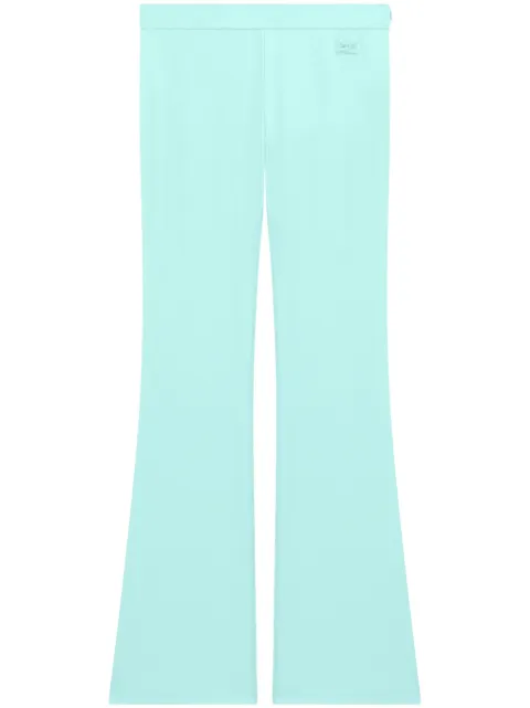 Courrèges low-rise flared trousers Blue 123JPA105PA0043