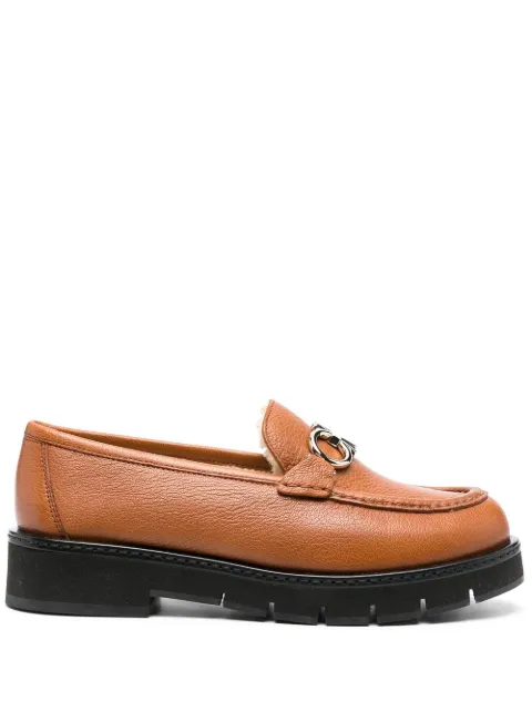Ferragamo Rolo shearling-lined loafers Brown 757347