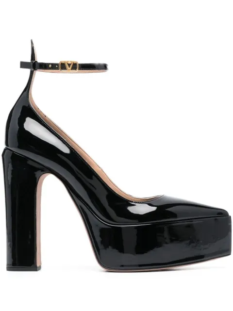 Valentino Garavani Tan-Go 130 patent leather pumps Black WS0FR6VNE
