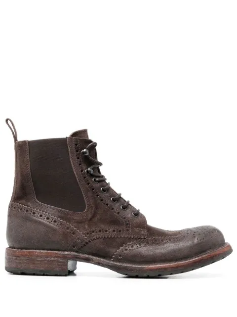 Moma perforated-detail ankle boots Brown 2BW303BOT