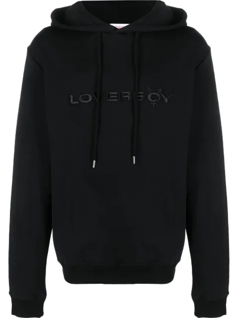 Charles Jeffrey Loverboy logo-embroidered hoodie Black CJLAW22LH