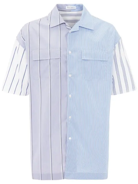 JW Anderson panelled stripe-print shirt Blue SH0219PG1141899