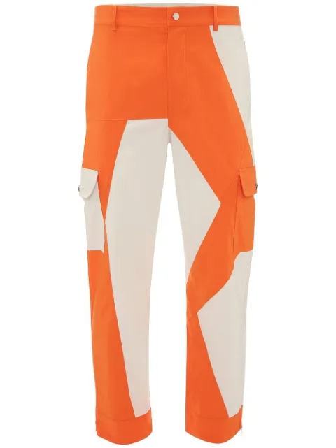 JW Anderson colour-block straight-leg trousers Orange TR0265PG1209152