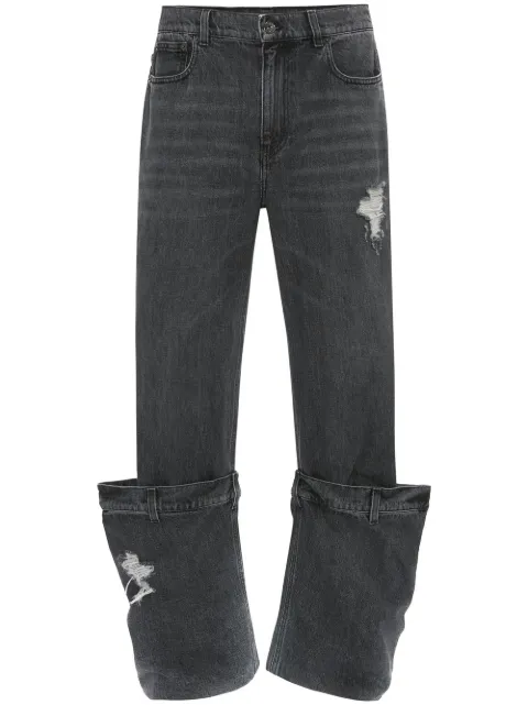 JW Anderson distressed Bucket jeans Grey DT0056PG1195929