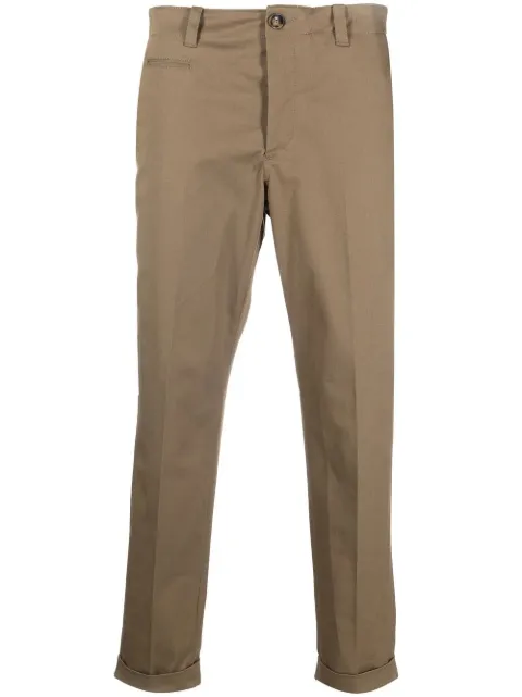 PT Torino tapered-leg cropped trousers Brown CORSRPBC0REWNU34
