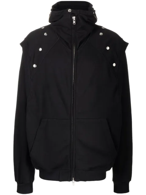 Walter Van Beirendonck hooded zipped-up jacket Black 8030STARSWEATSHIRT