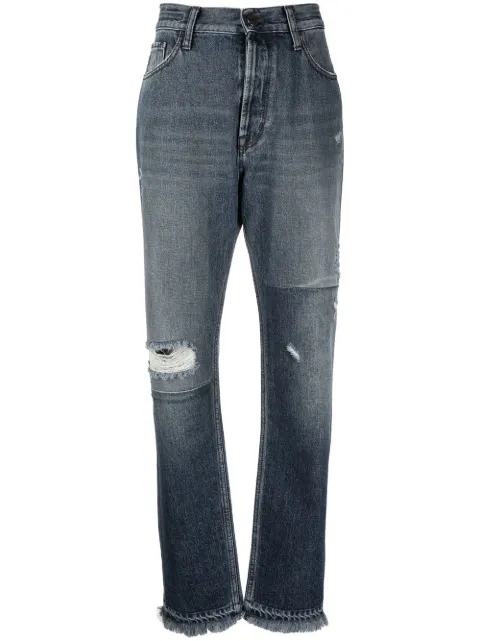 Jacob Cohën distressed high-rise straight leg jeans Blue I22JCDVQ01702T162A009F