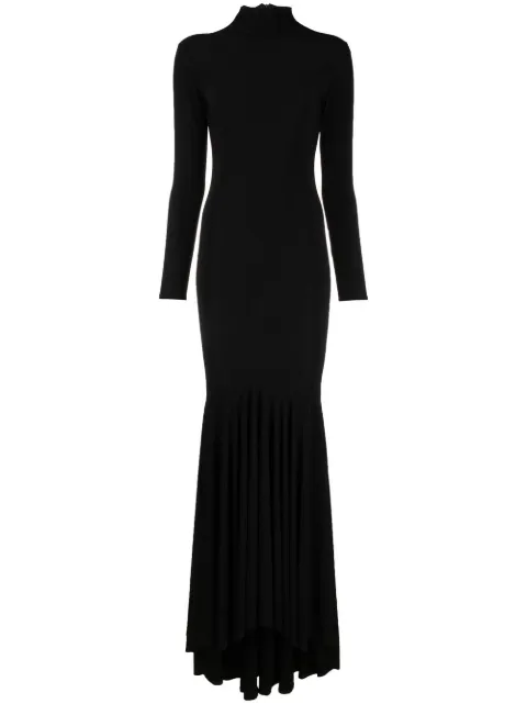 Atu Body Couture long-sleeve flared gown Black AT23115