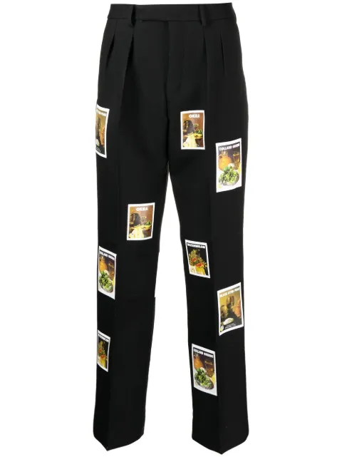 Denim Tears wool polaroid print trousers Black SHF02P102