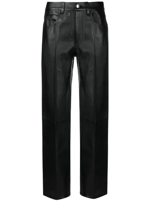 Alexander Wang leather straight-leg trousers Black 1WC4224518001
