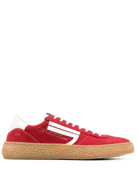 Puraai logo-patch low-top sneakers Red UVETTAMAN
