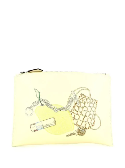 Hermès Pre-Owned pre-owned graphic-print pouch Neutrals 390043