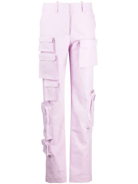Off-White high-waisted cargo trousers Purple OWCF015F22FAB0023600